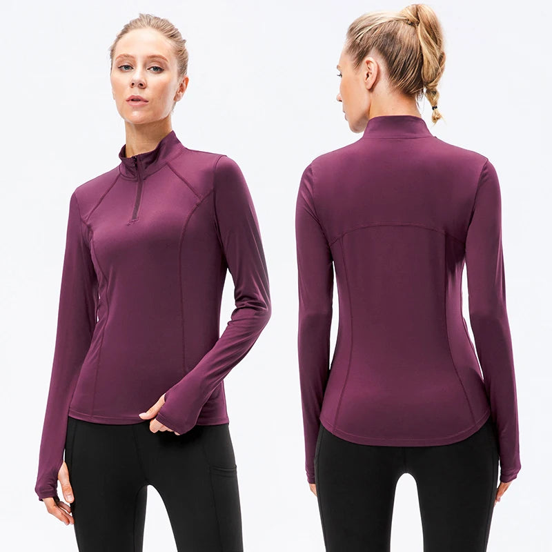 Long Sleeve Fall Yoga Shirts