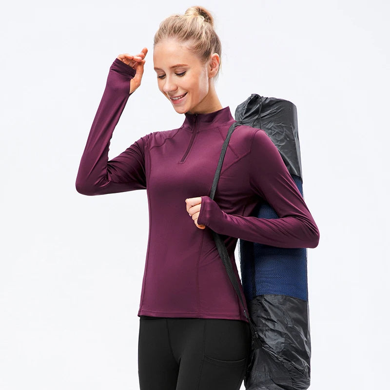 Long Sleeve Fall Yoga Shirts