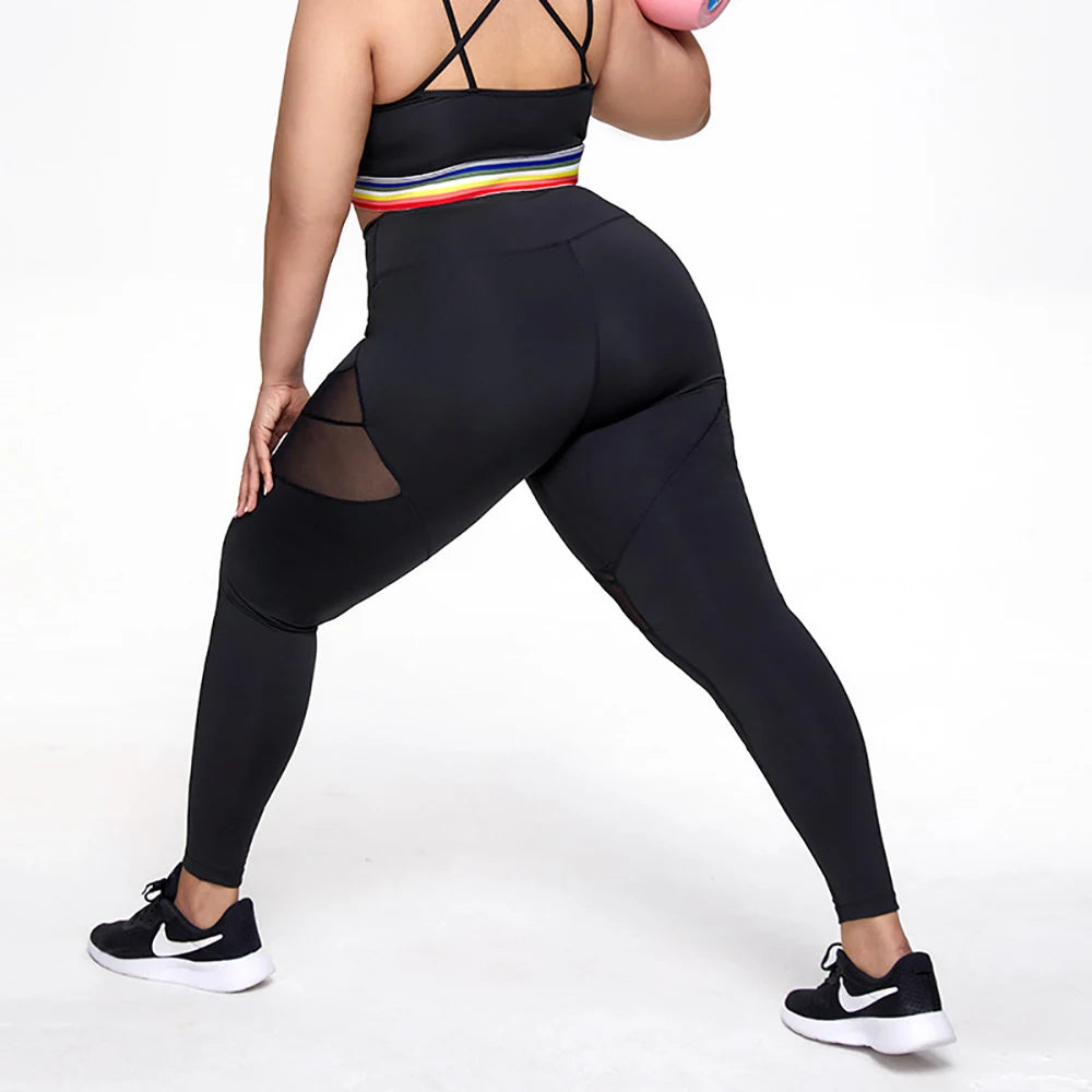 Plus Size High Waist Nude Yoga Pants