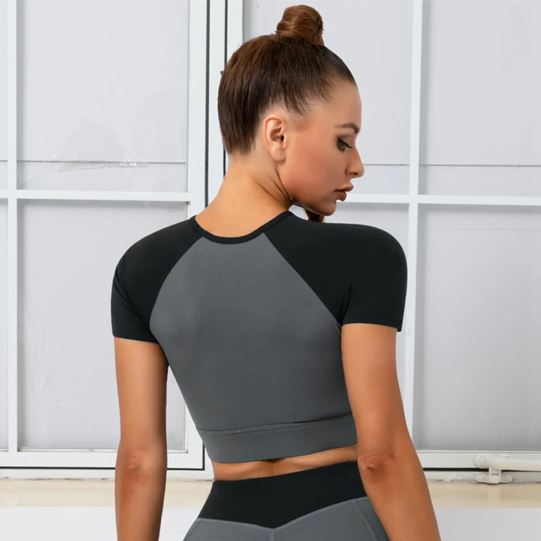 Ombre Seamless Gym Crop Tops