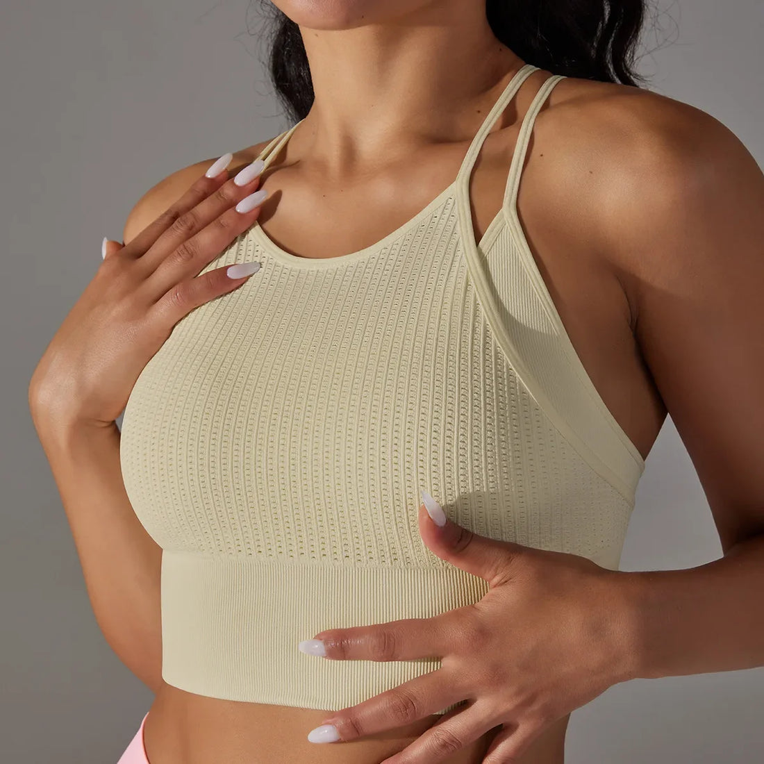 Seamless Push-Up Gym Sports Bra